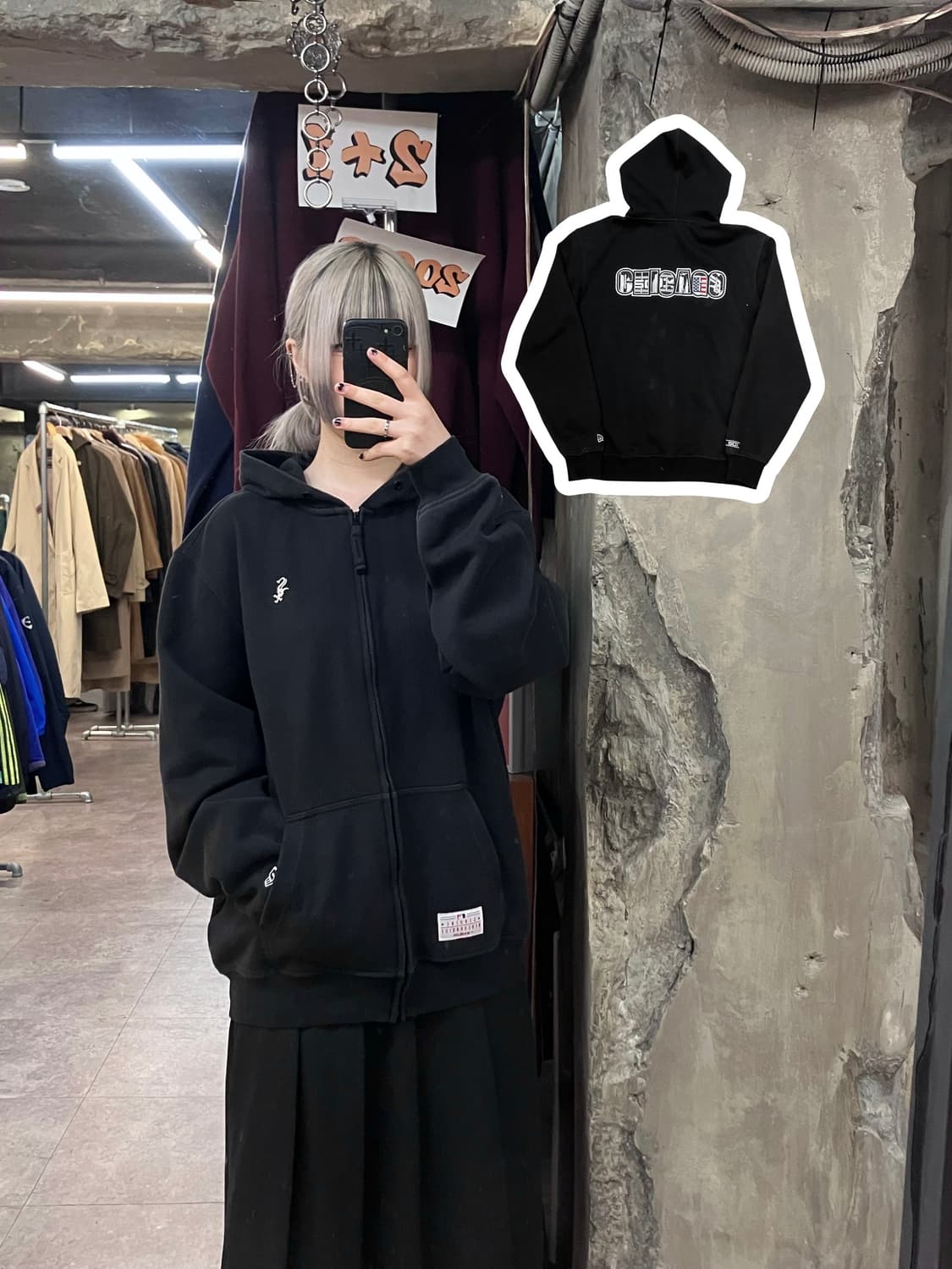 뉴에라 후드집업 블랙 XL  #csz3537 상품이미지1