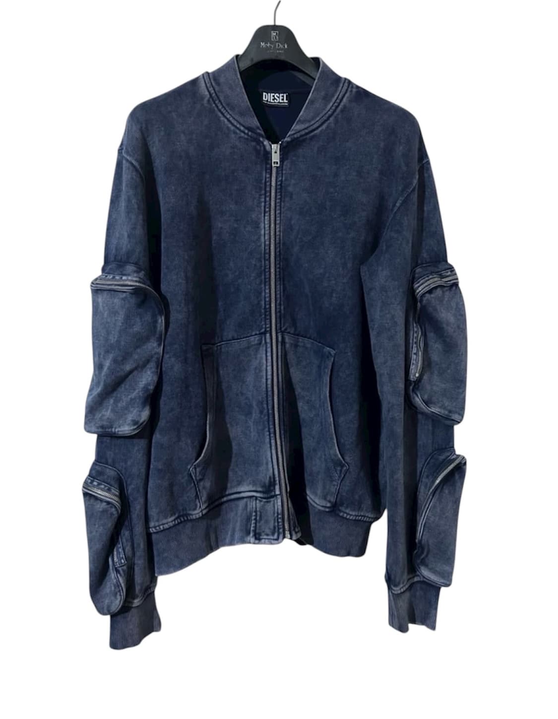 디젤 22FW 카고 포켓 워싱 스웨트 자켓 상품이미지1