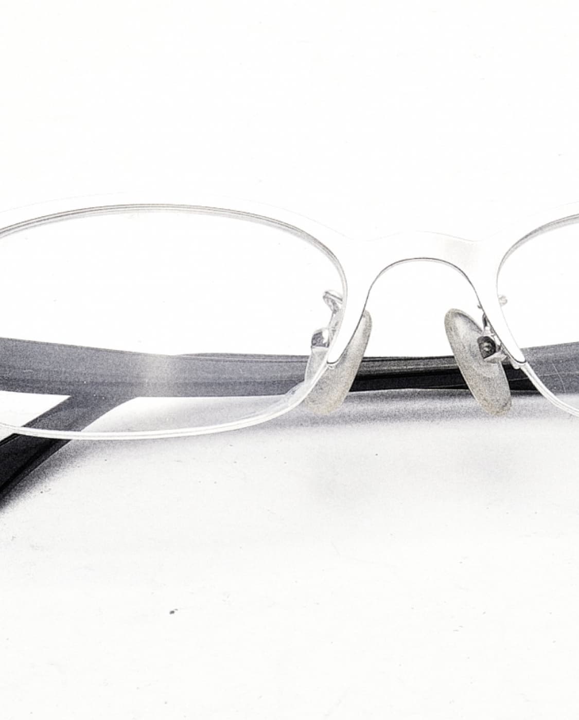 (made in japan)Havis👓 긱시크 실버 반무테 빈티지 안경 상품이미지8