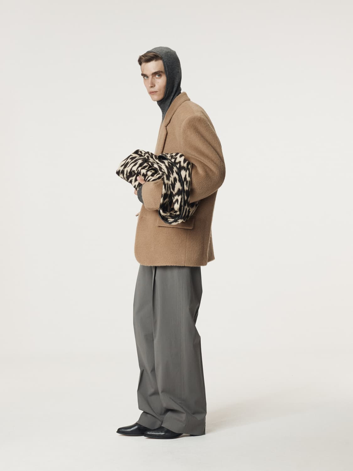 렉토 오버사이즈 라마울 패디드 자켓 상품이미지2