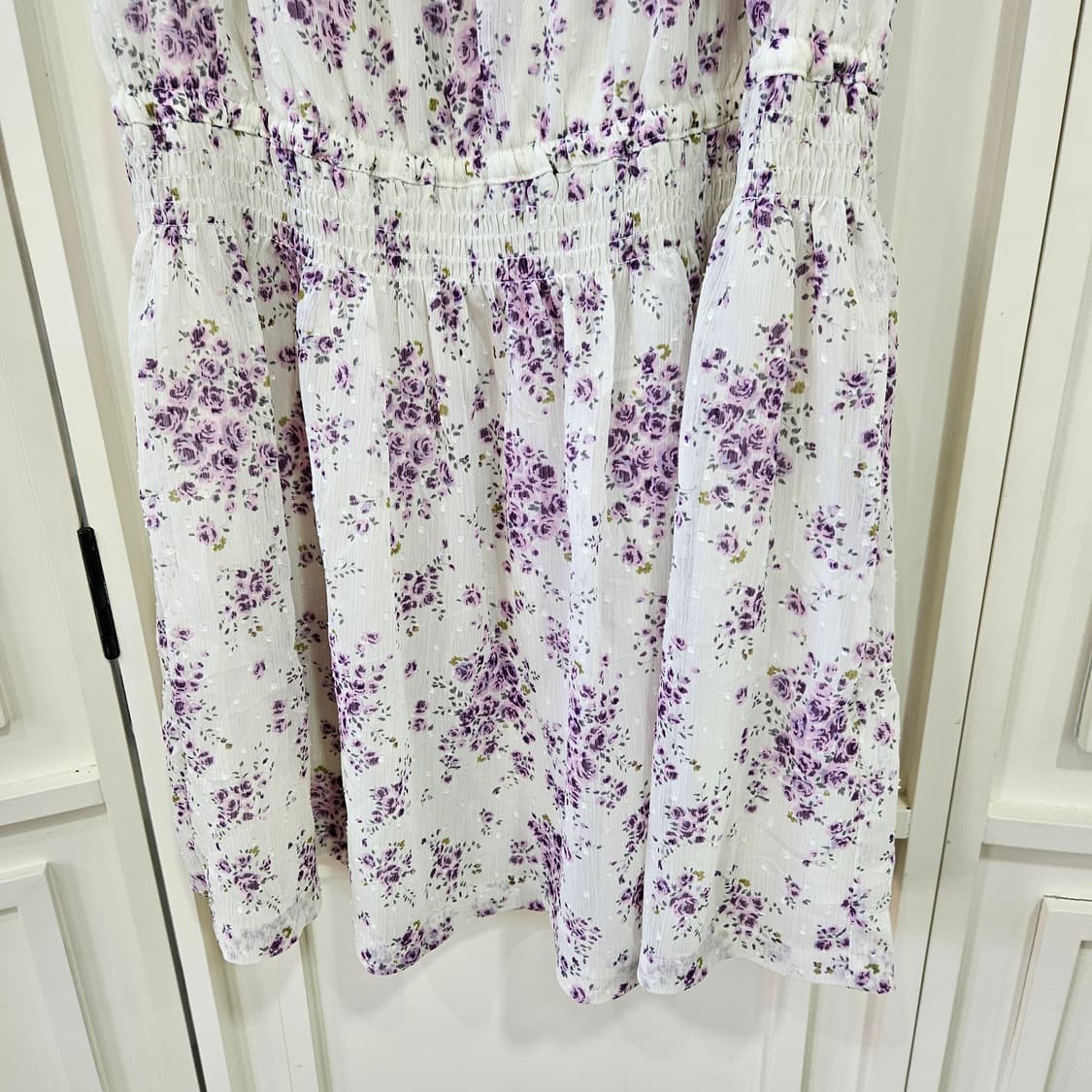 레스트로즈(LEST ROSE) 라벤더 플라워 쉬폰 원피스 상품이미지3