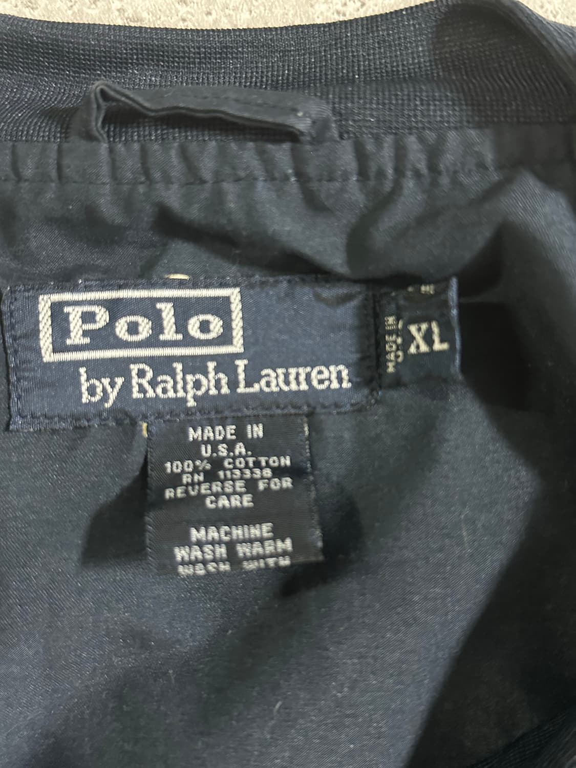 90s USA 메이드 배색 나일론 웜업 상품이미지4