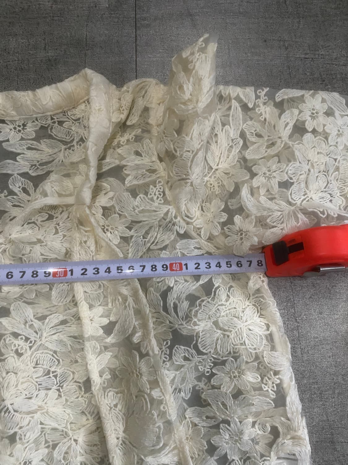 일본빈티지 달천깔페어리 프린세스 크로쉐 타이블라우스 상품이미지3