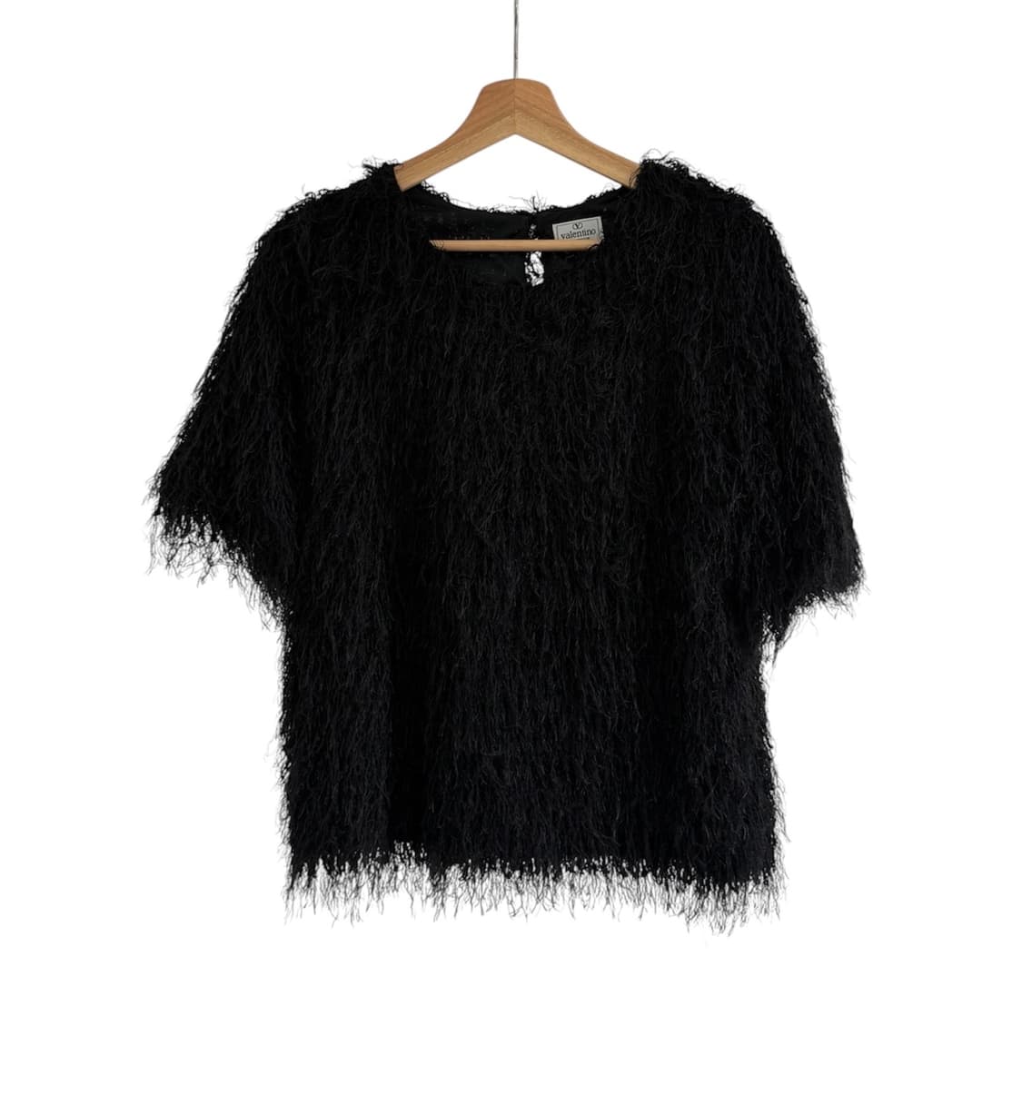 발렌티노 부띠끄 프린지 반소매 블라우스 상품이미지1