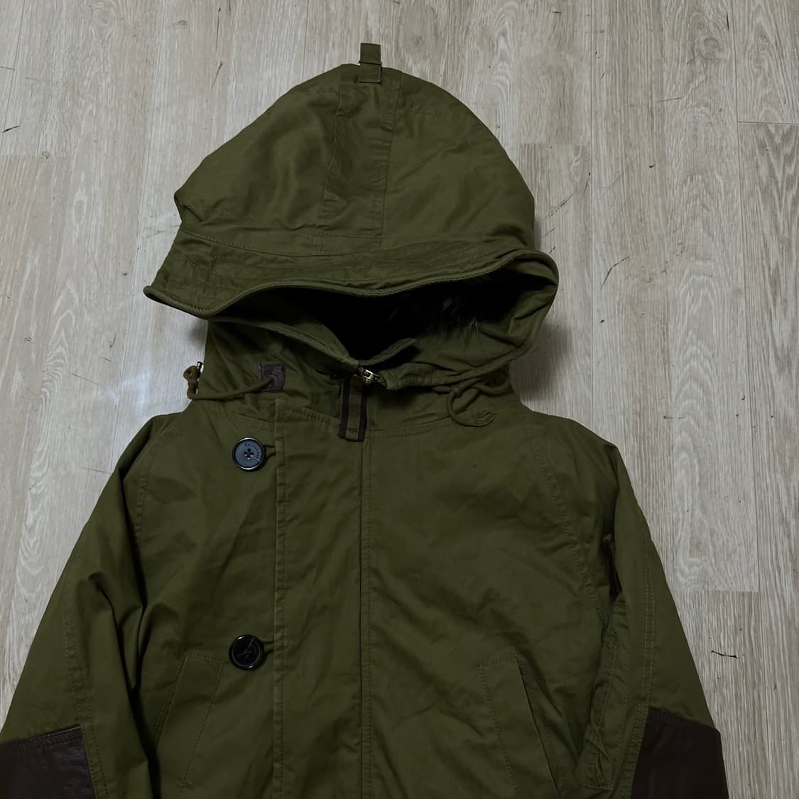 카이아크만 남성 안감내피 가죽패치 N3B 야상 점퍼 L/100  상품이미지2