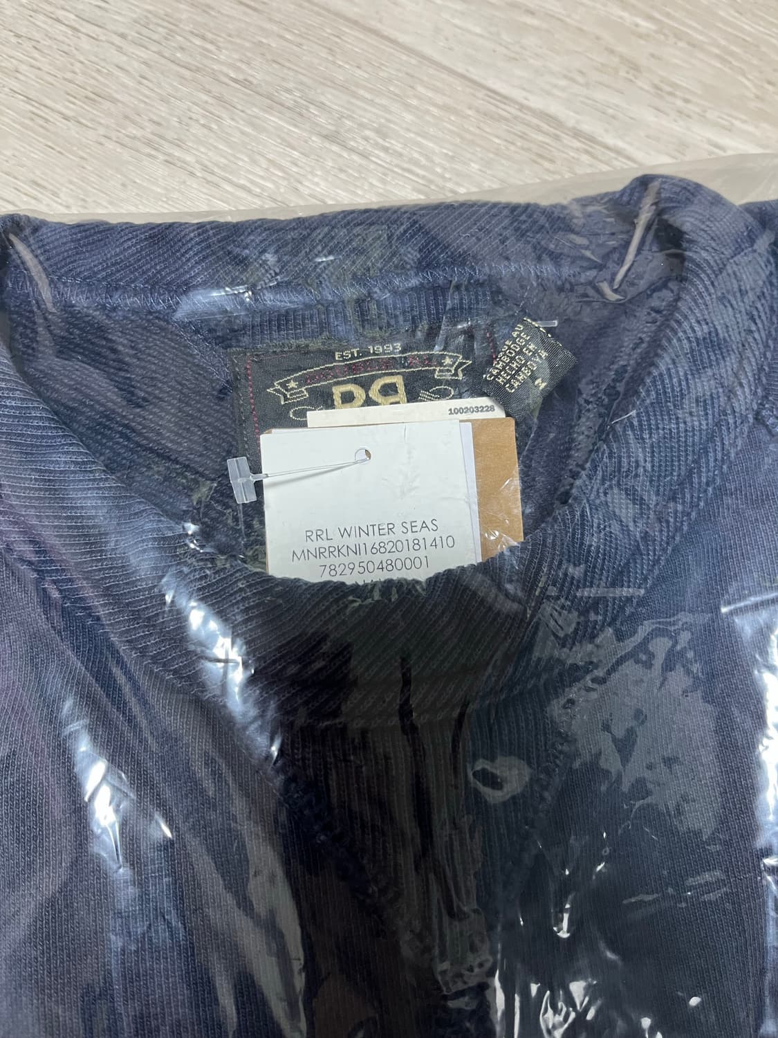 RRL 크루 넥 스웨터 네이비 상품이미지2