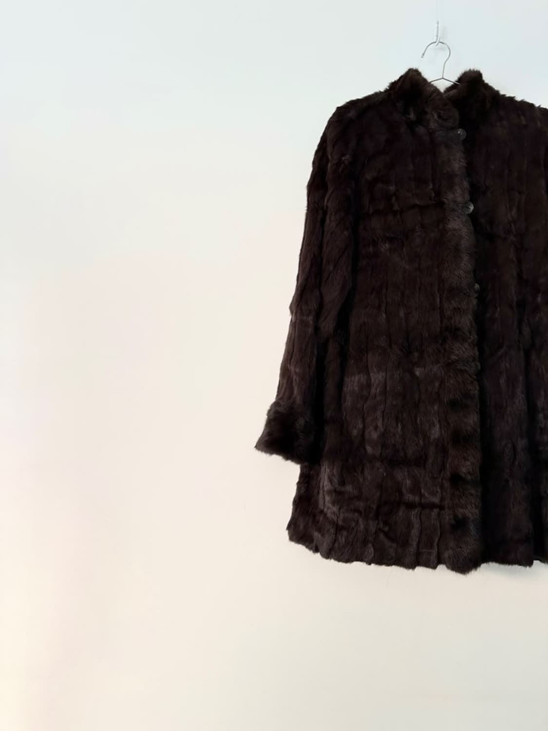 Multy way hoody fur jacket / brown 상품이미지3