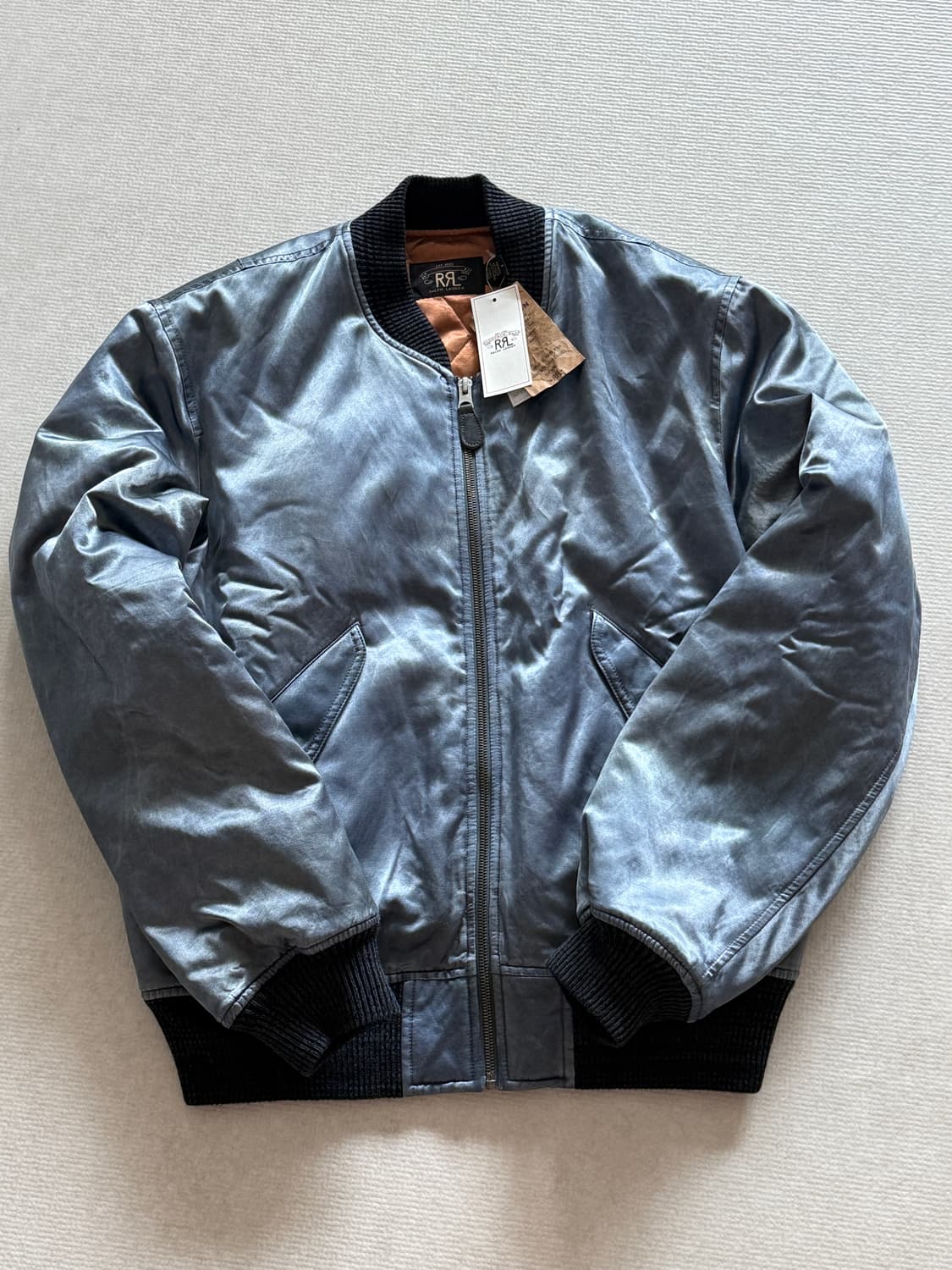 [M] RRL 임브로이더 새틴 플라이트 재킷 상품이미지1