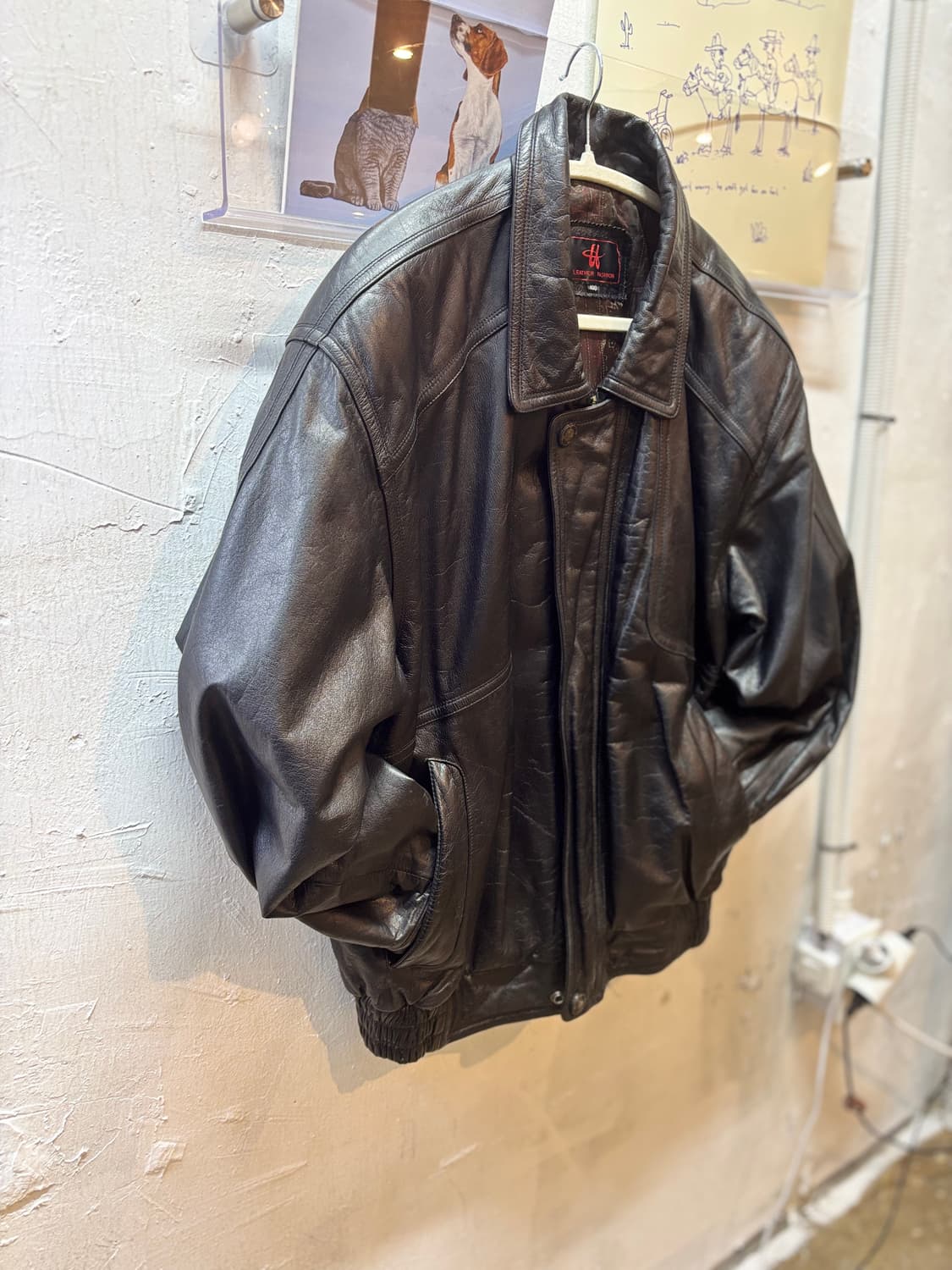 빈티지 가죽 자켓 상품이미지7