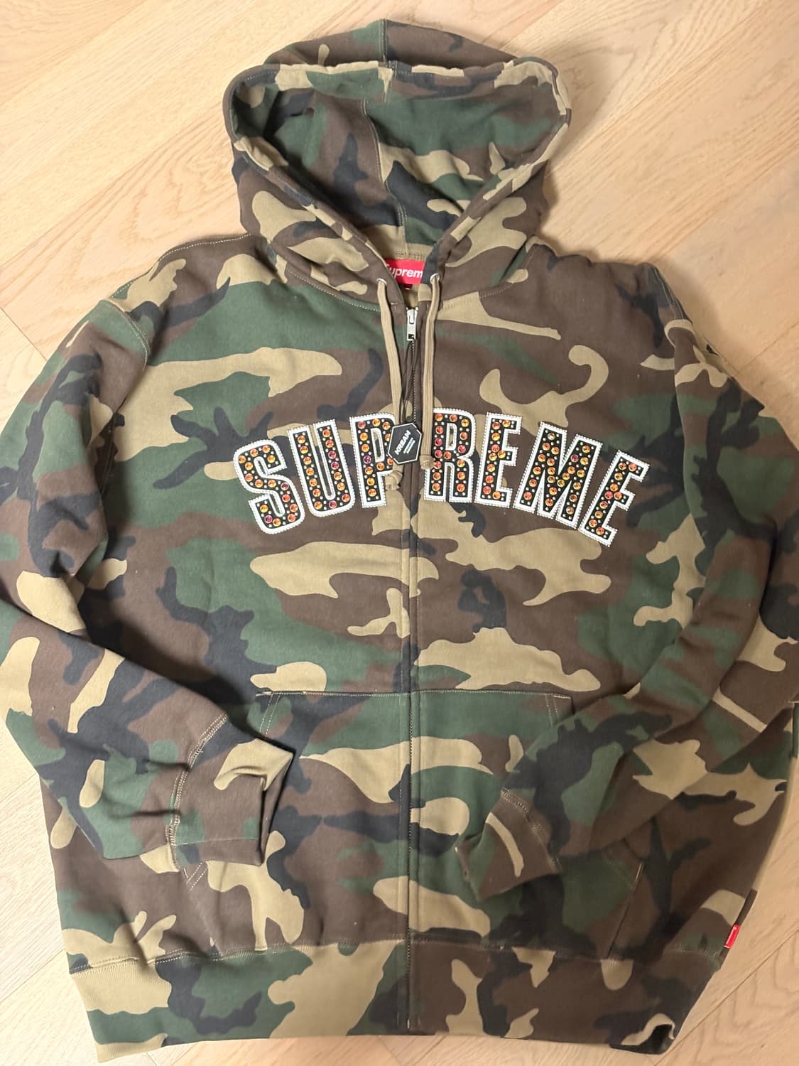 슈프림 x B.B. 사이먼 집업 후드 스웨트셔츠 우드랜드 카모 - 25S 상품이미지1
