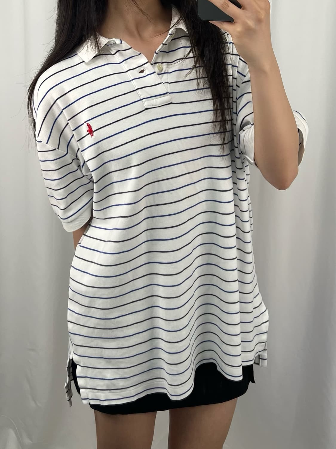 폴로 스트라이프 카라 반팔 상품이미지1