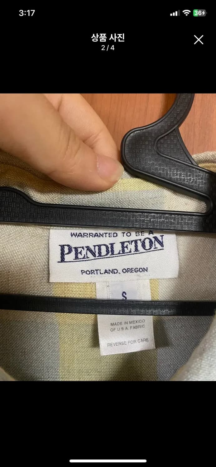 [PENDLETON] 여성용 펜들턴 레이온 린넨 체크 셔츠 S사이즈 상품이미지2