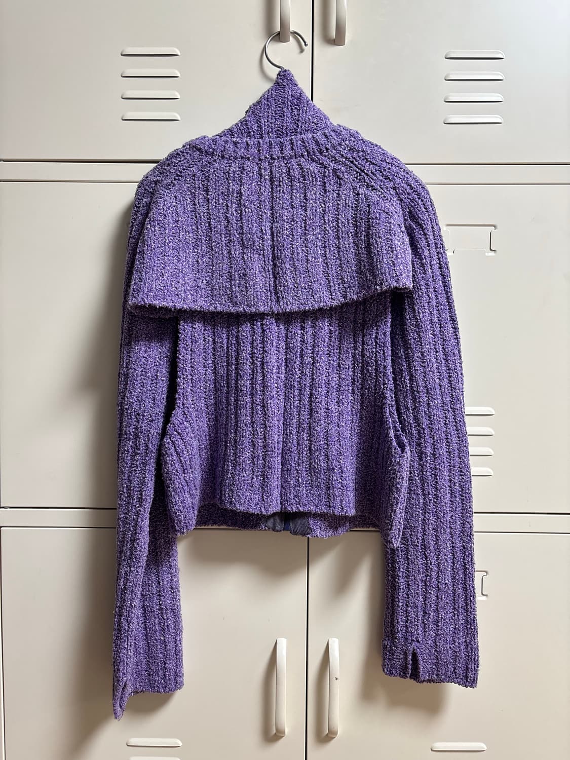OPEN YY 보라색 니트 집업 베스트 + 볼레로 세트 상품이미지5
