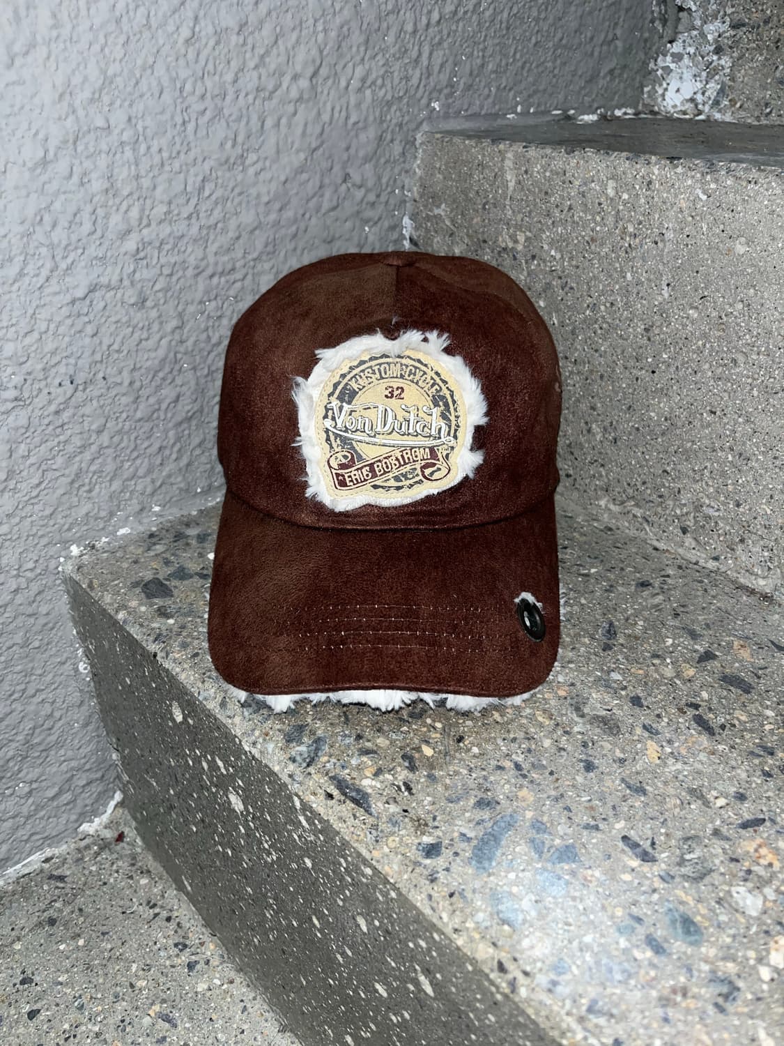 VonDutch 본더치 브라운 무스탕 볼캡 상품이미지2