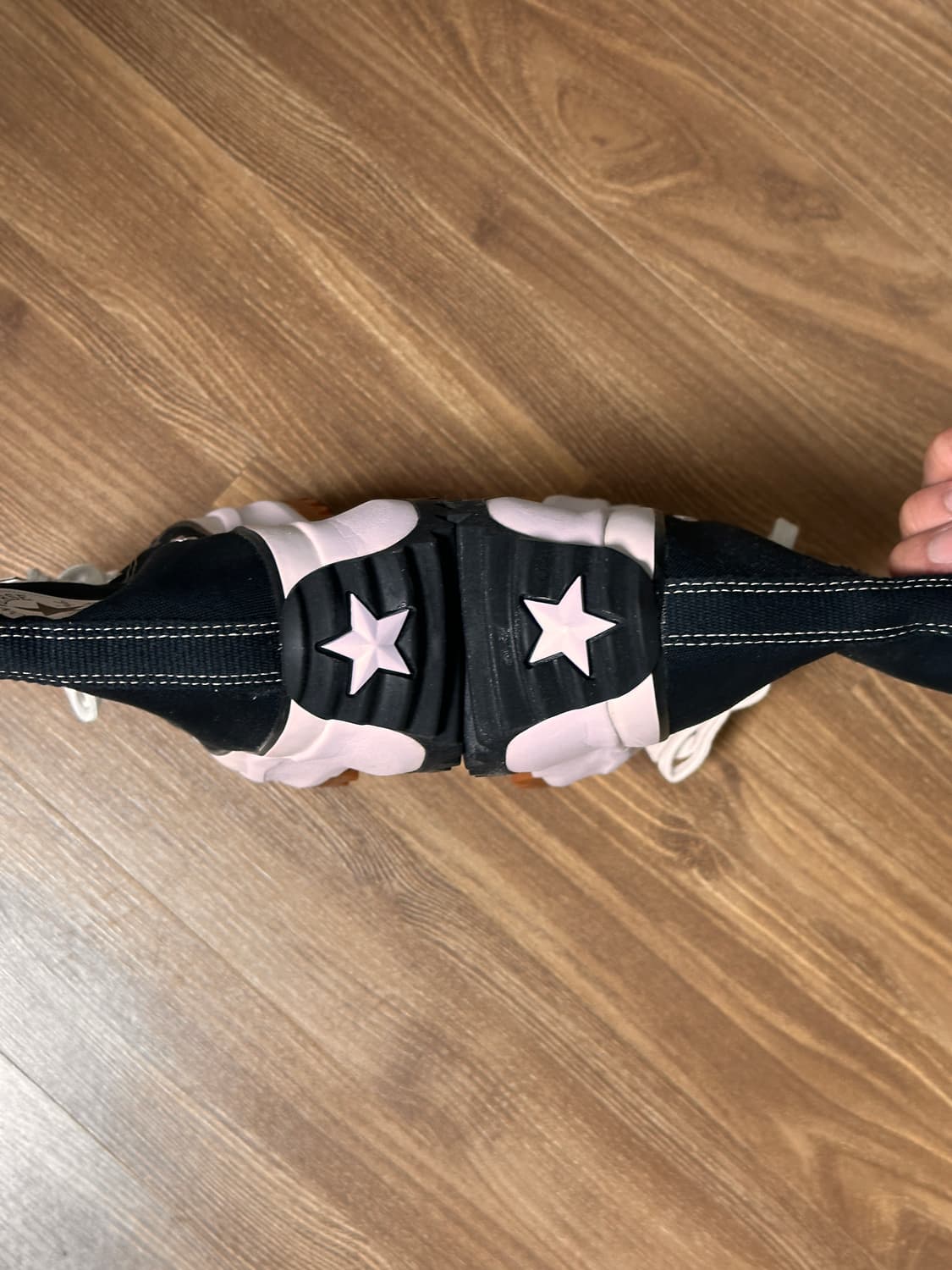 컨버스 런스타 하이크 하이 블랙 화이트 검 새상품 275 상품이미지5