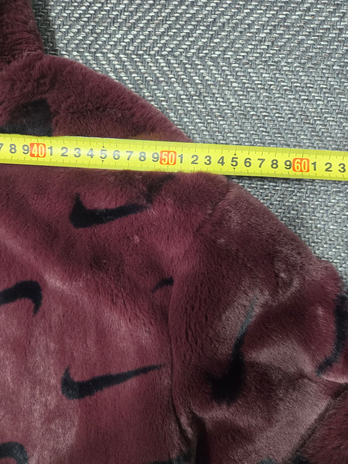 나이키 NSW 플러시 프린티드 포우 퍼 자켓 버건디 크러쉬 상품이미지6