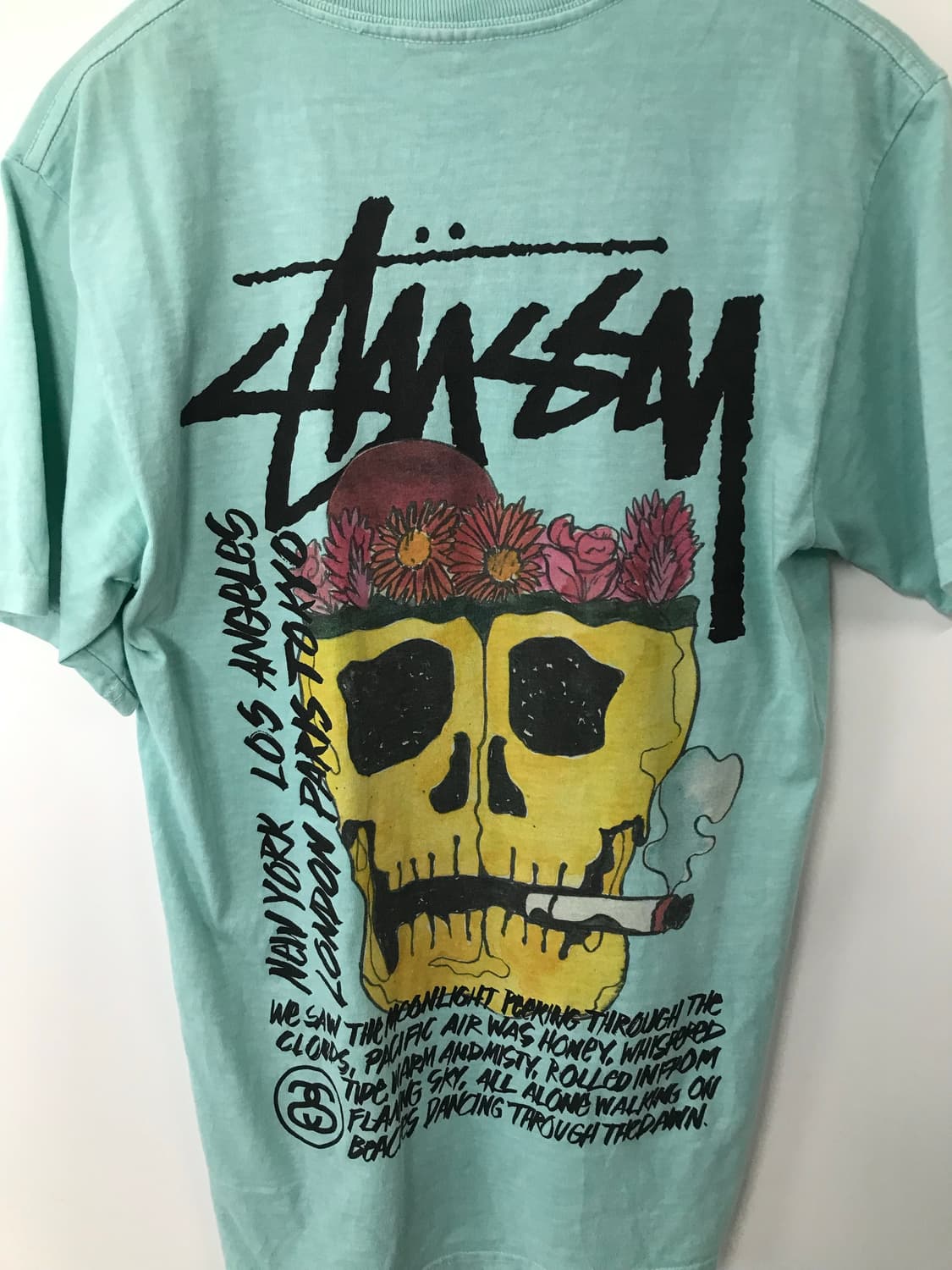 스투시 00s 스컬 민트 반팔 티셔츠 상품이미지6