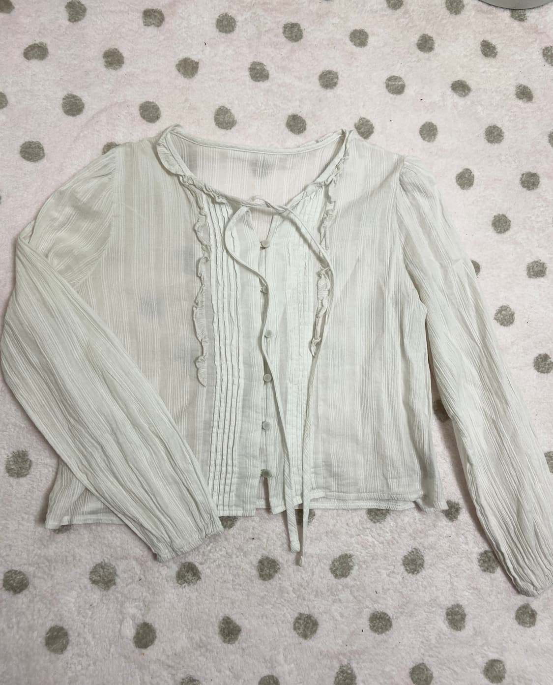 프영띵 레이스 화이트 블라우스 상품이미지1