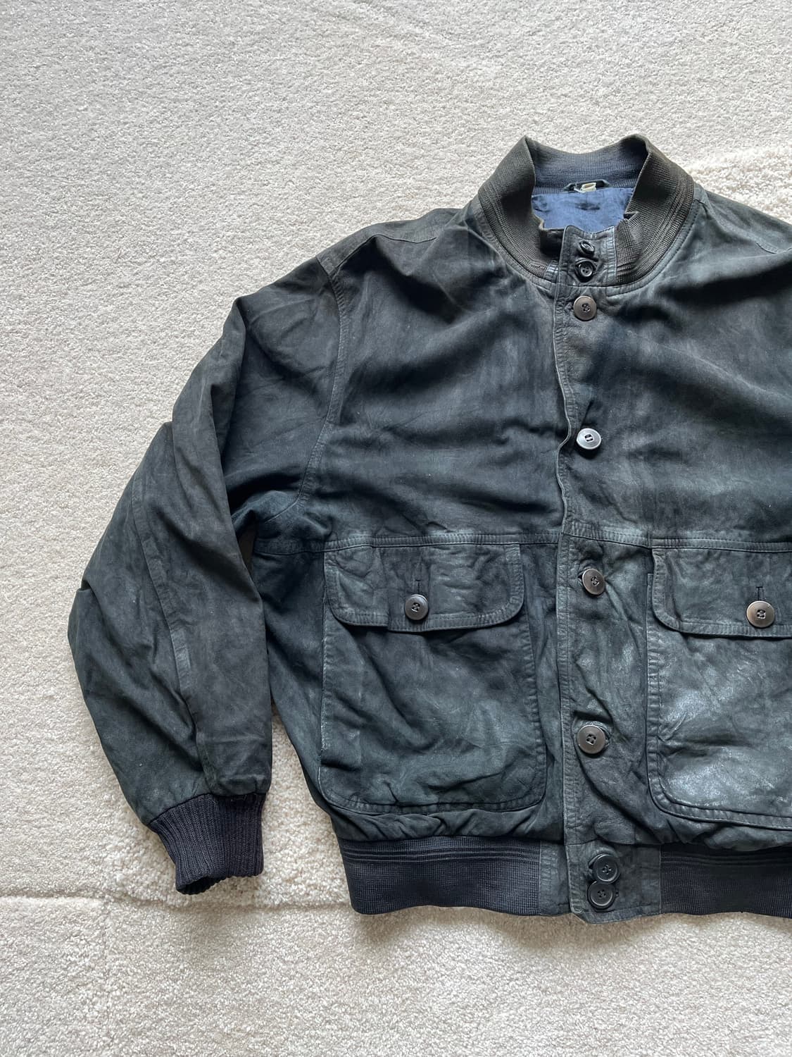 유로피언 스웨이드 플라이트 블루종 (105-110) 상품이미지4