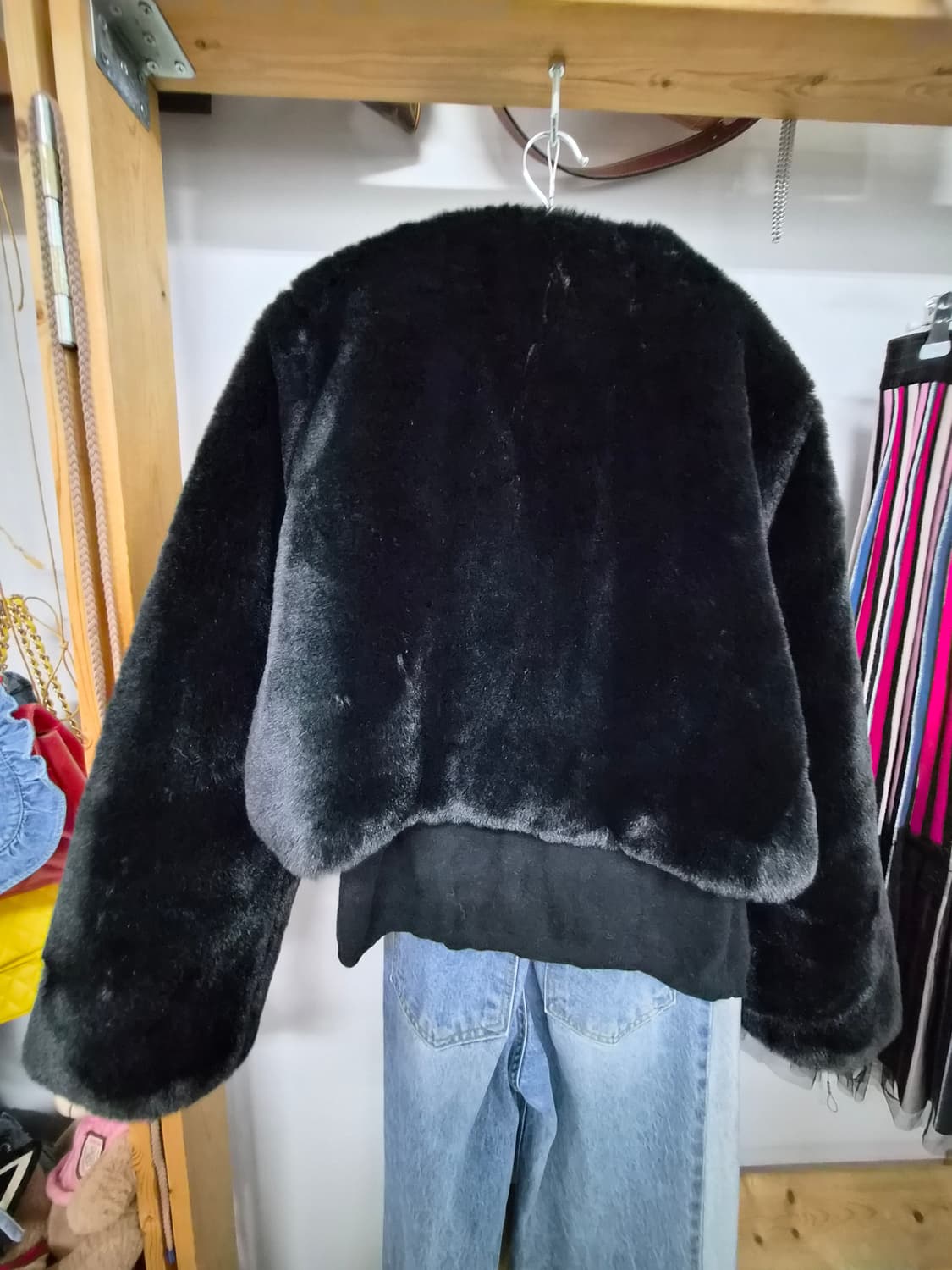 질스튜어트 에코밍크퍼 자켓. sickos 빈티지데님 상품이미지6