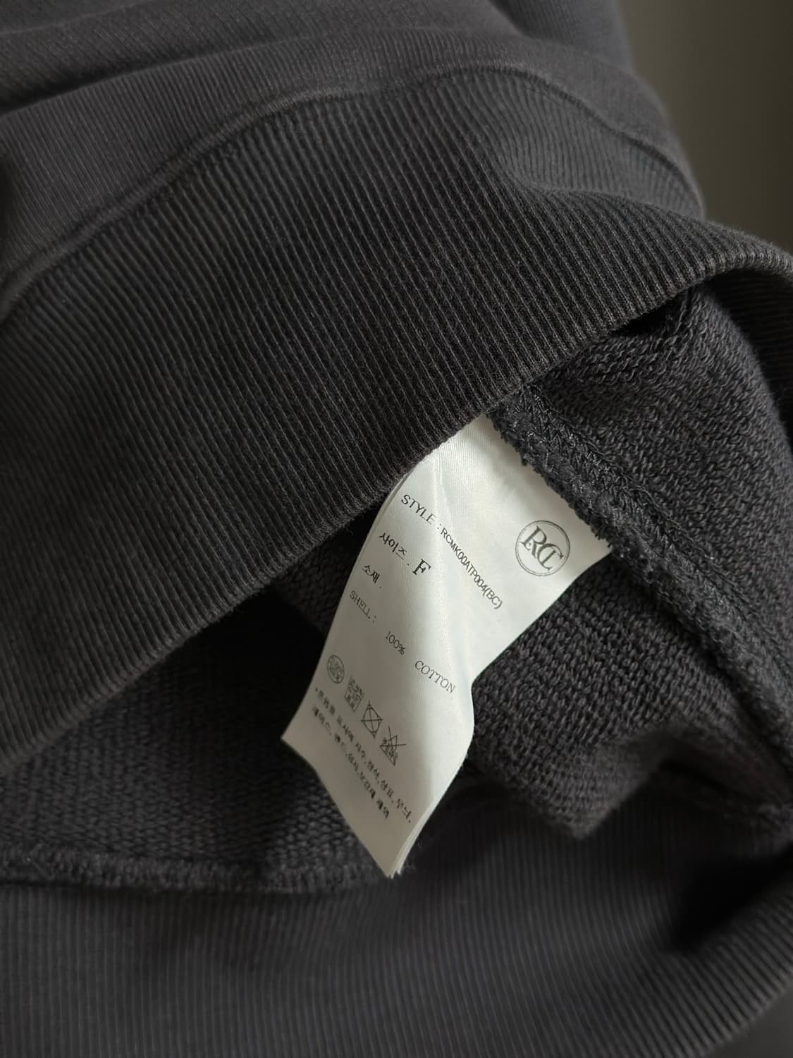 [OS] 렉토 스웻셔츠 맨투맨 초판 블루이쉬 차콜 상품이미지3