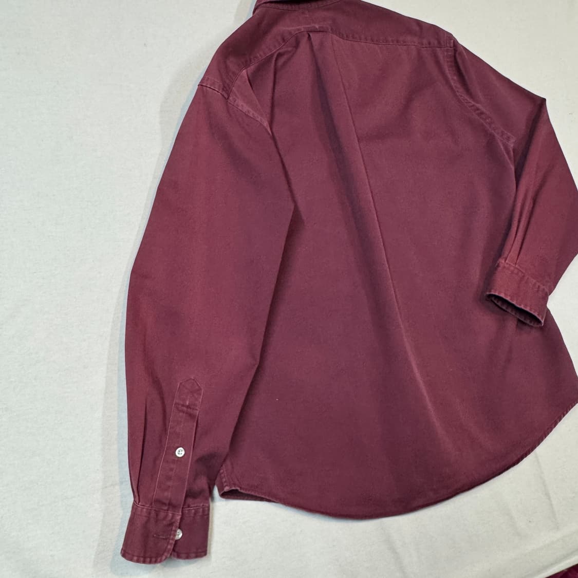 M) 폴로 랄프로렌 버건디 솔리드 셔츠 썬페이드 상품이미지6