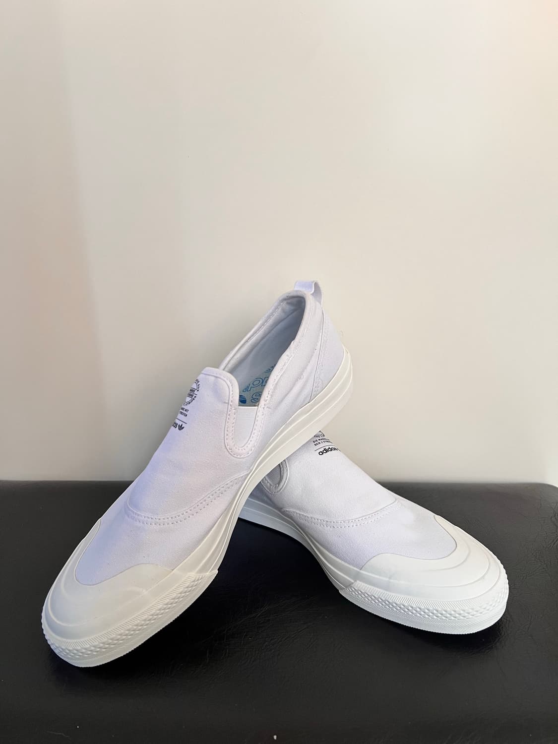 아디다스 니짜 슬립온 화이트 남성 새상품 상품이미지1