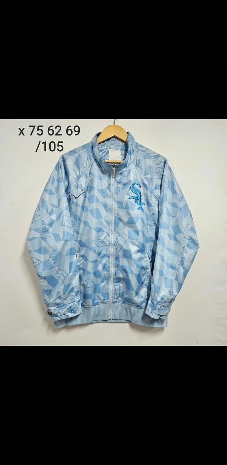 105 00's MLB 디트로이트 타이거패턴 바람막이 스카이블루 하늘색 상품이미지1