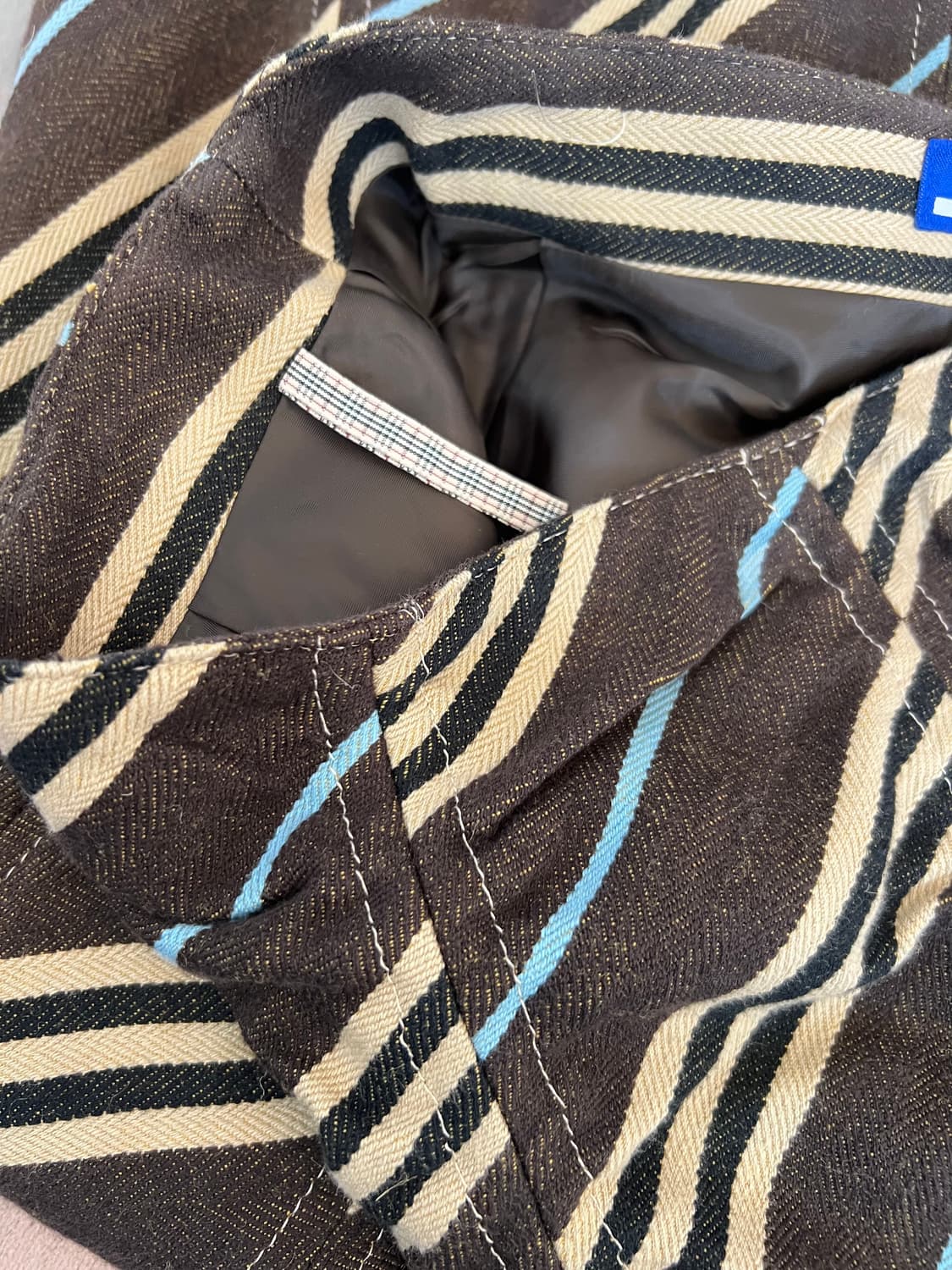 버버리런던 여성 브라운 미디스커트 울스커트 상품이미지6