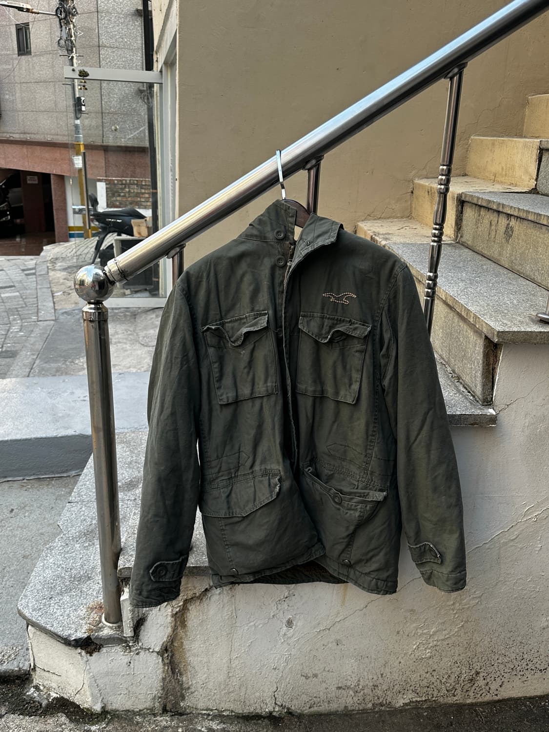 홀리스터 밀리터리 후드 보아 자켓 상품이미지1