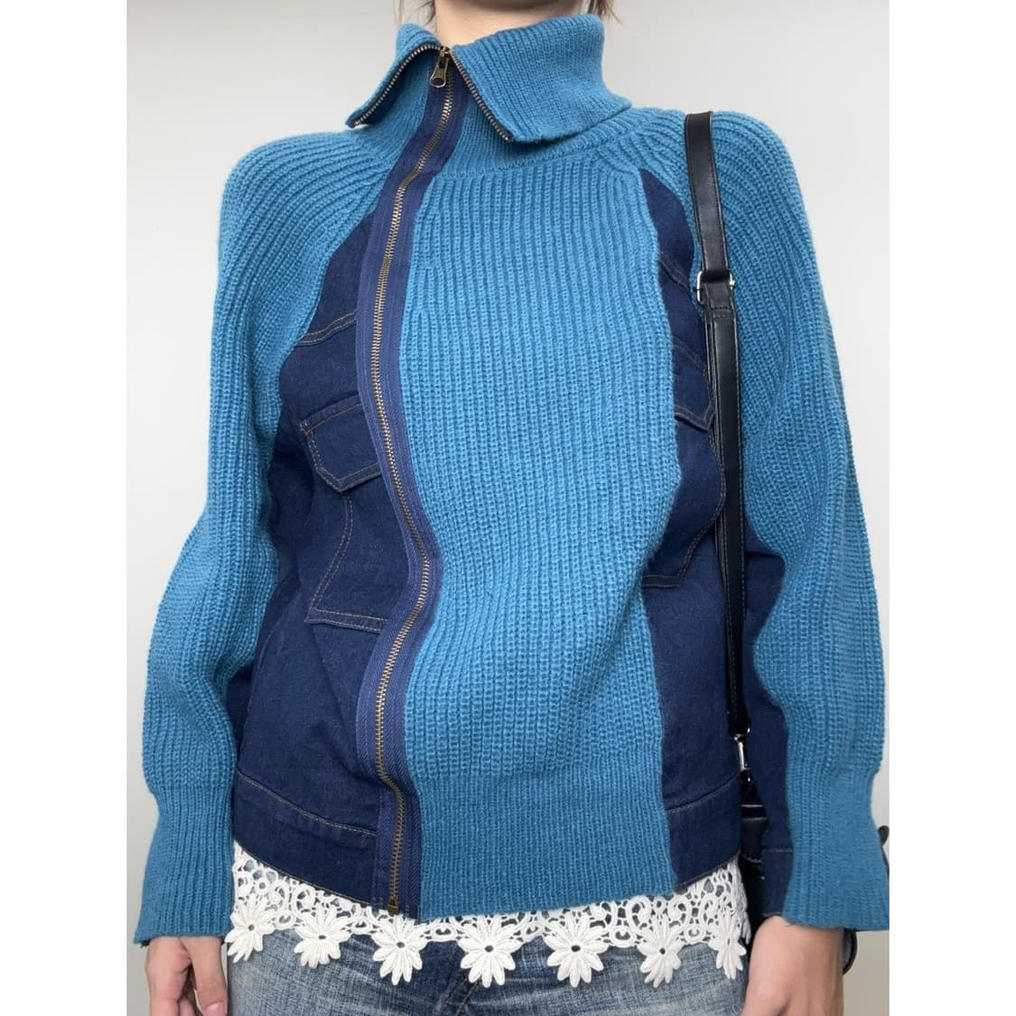 빈티지 니트 집업 상품이미지1