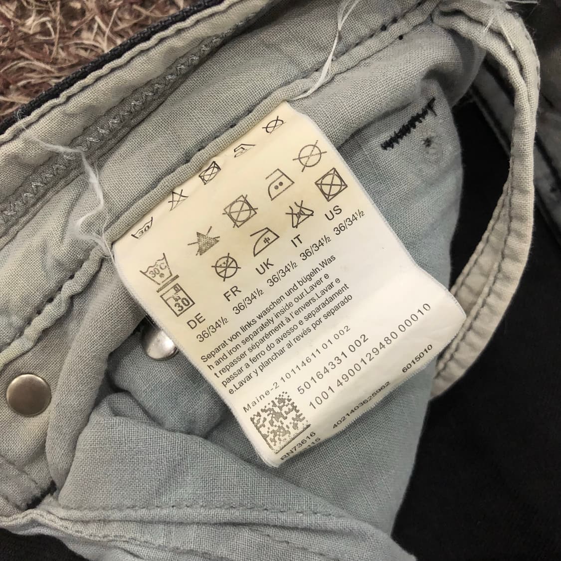 휴고 보스 블랙 코팅진 데님 팬츠 상품이미지7