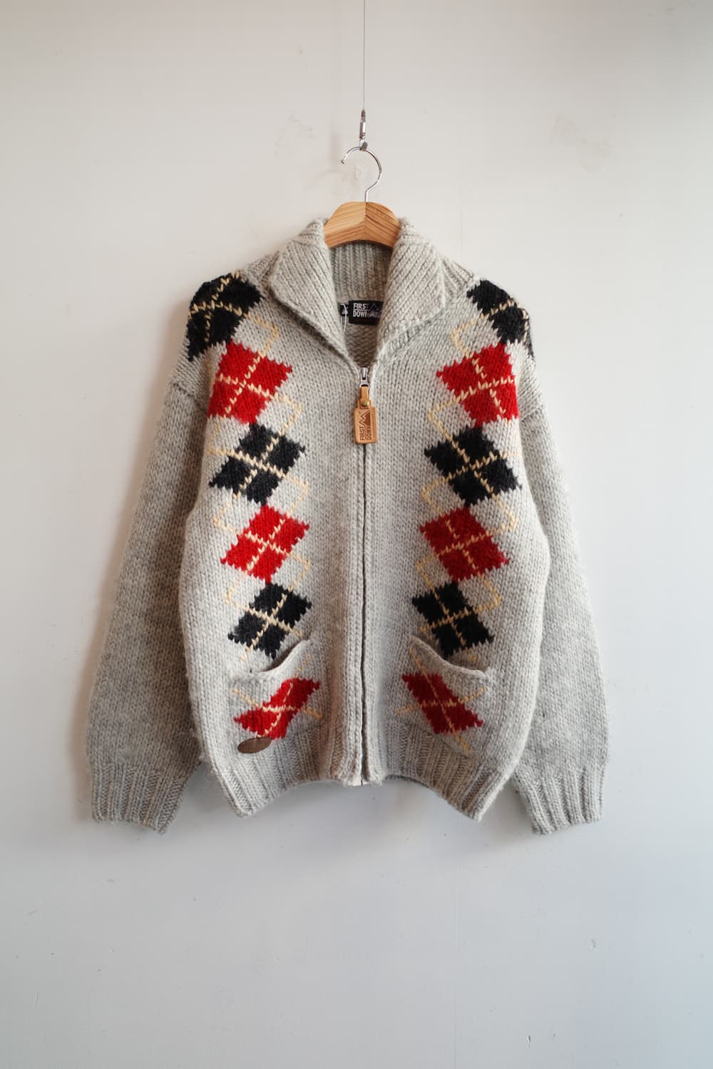 FIRST DOWN 퍼스트다운 아가일패턴 코위찬 상품이미지1