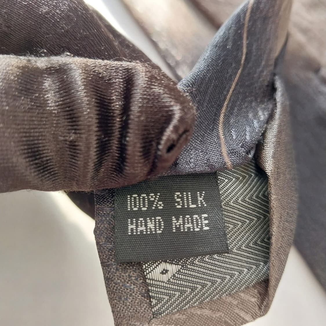 지방시 실크 브라운 그라데이션 패턴 넥타이 10.2cm A등급 K1503 상품이미지10