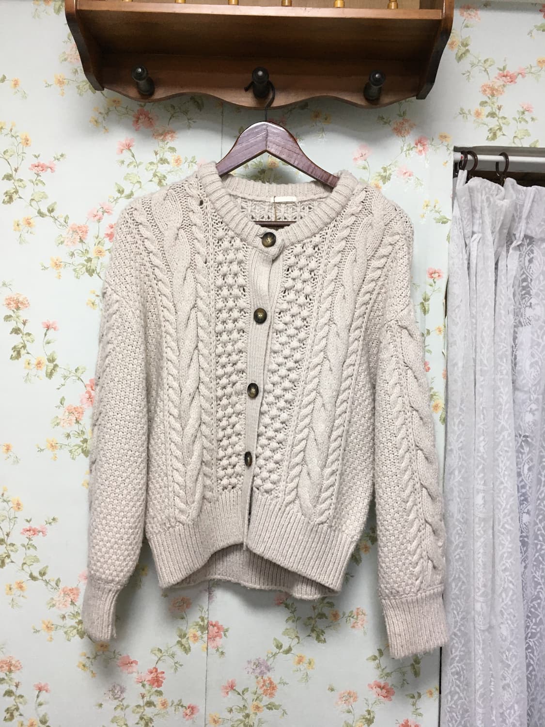 빈티지 니트 짜임 가디건 상품이미지1