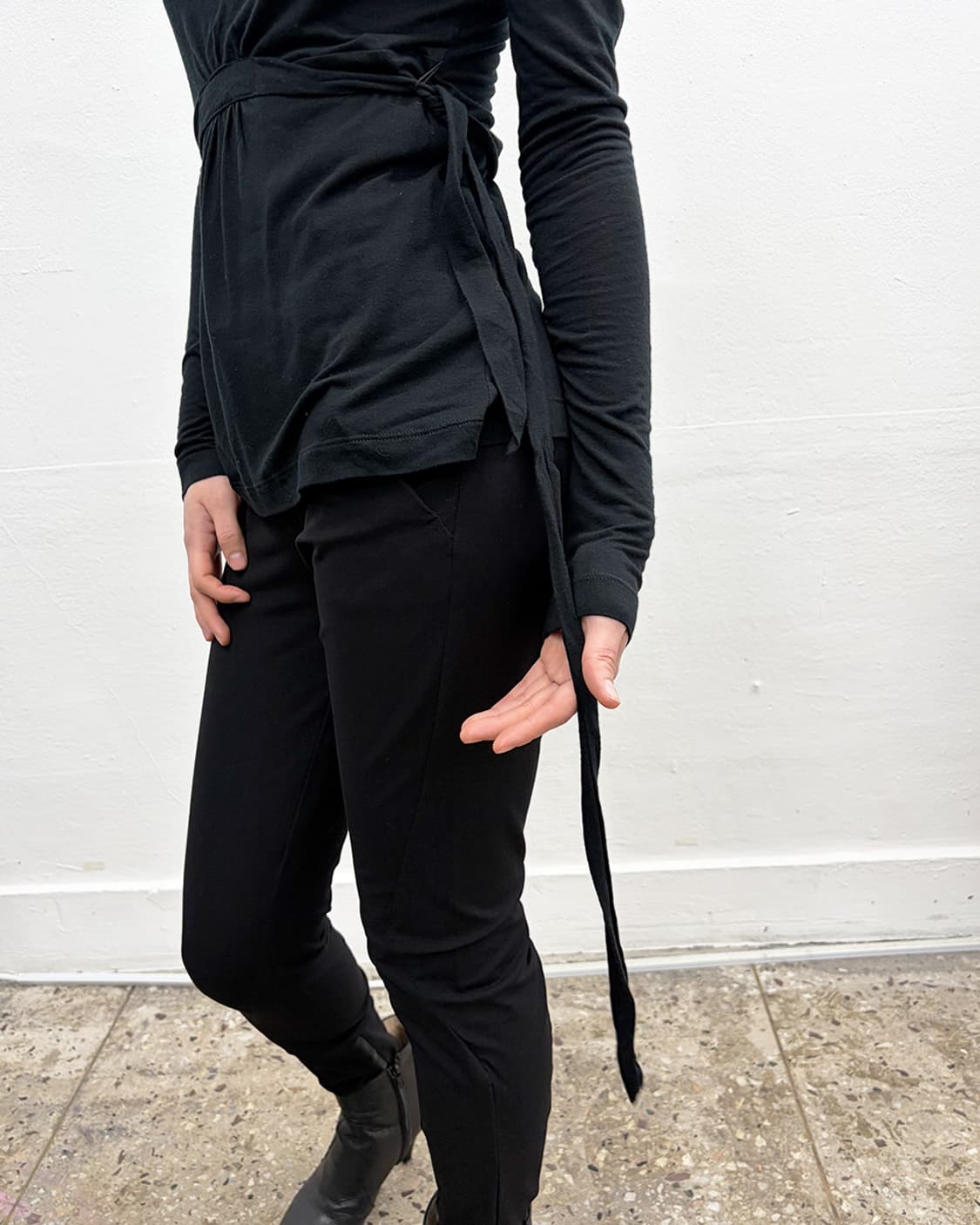 빈티지 브이넥 타이 저지 탑 상품이미지4