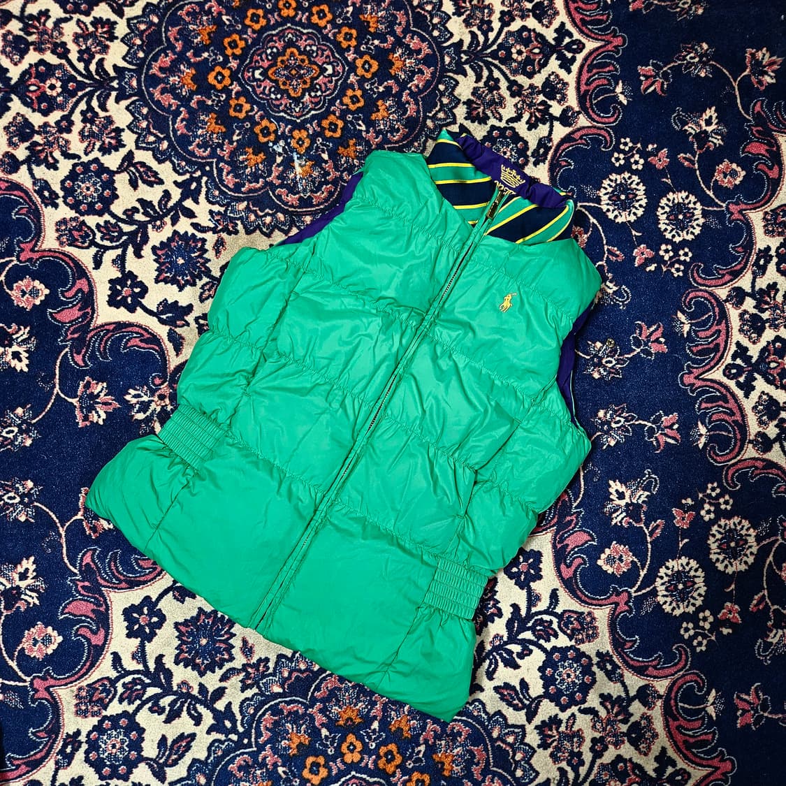 폴로 랄프로렌 걸즈 리버시블 덕다운 패딩 베스트 L size 상품이미지4