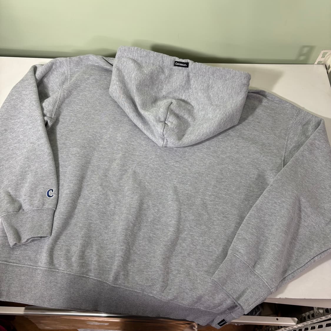 L 커버낫 그레이 C로고 후드티 상품이미지3