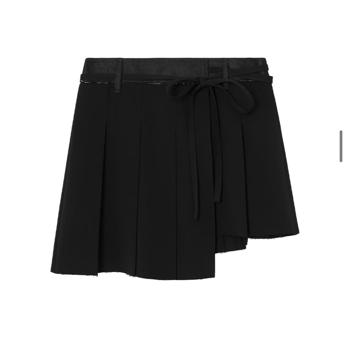 인사일런스 우먼 컷오프 플리츠 스커트 블랙 상품이미지7