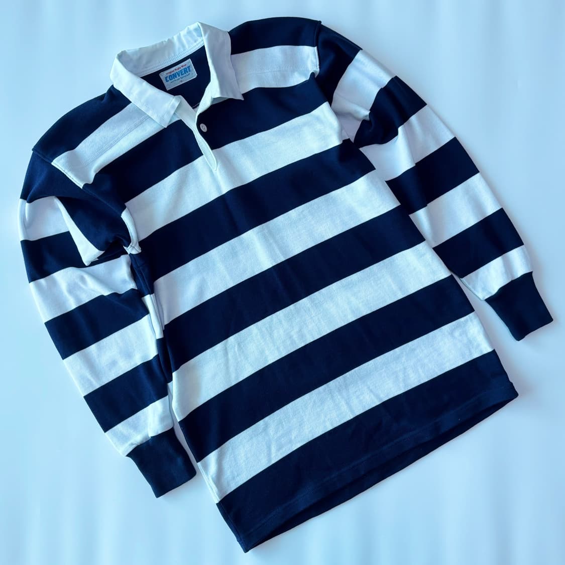 CONVERT 빈티지 네이비 스트라이프 럭비 셔츠 상품이미지1
