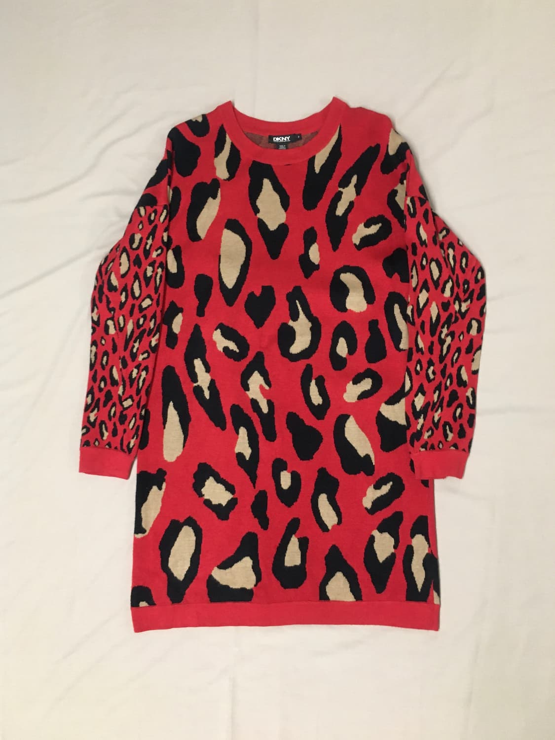 급처! DKNY 도나카란뉴욕 레오파드 니트 원피스 상품이미지1
