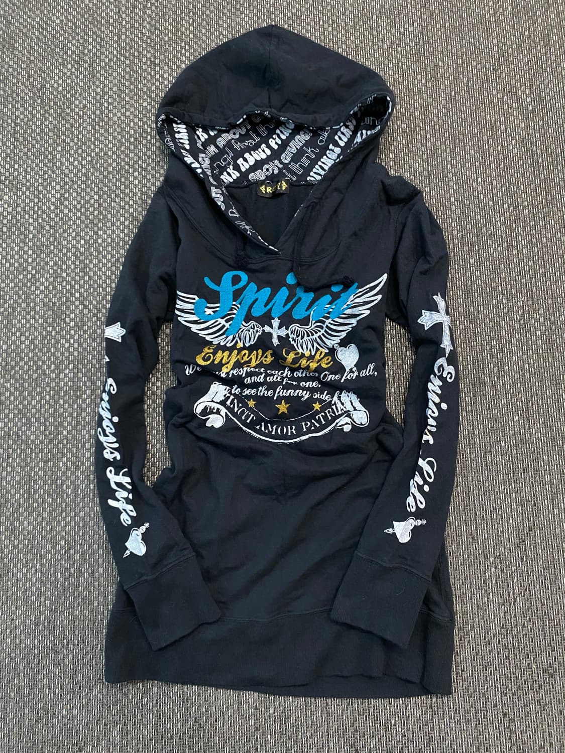 [ROA] Wings&Cross Print Hoodie Sleeve 상품이미지5