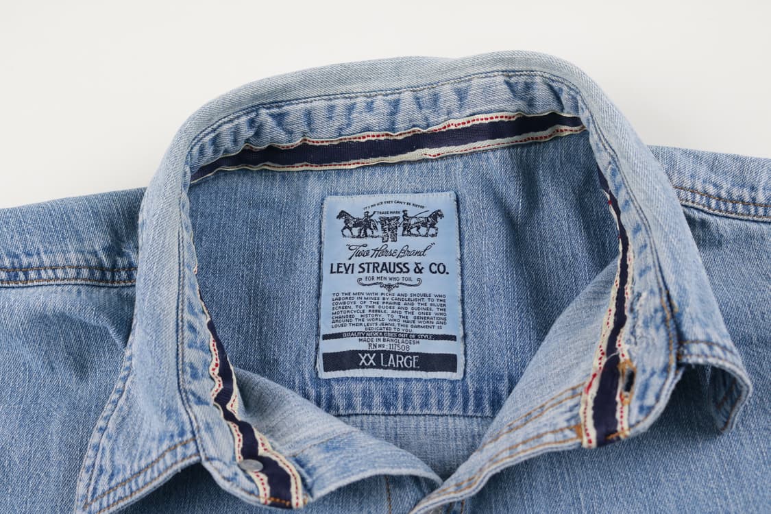 [XXL] 90's 리바이스 워싱 데님셔츠 상품이미지7