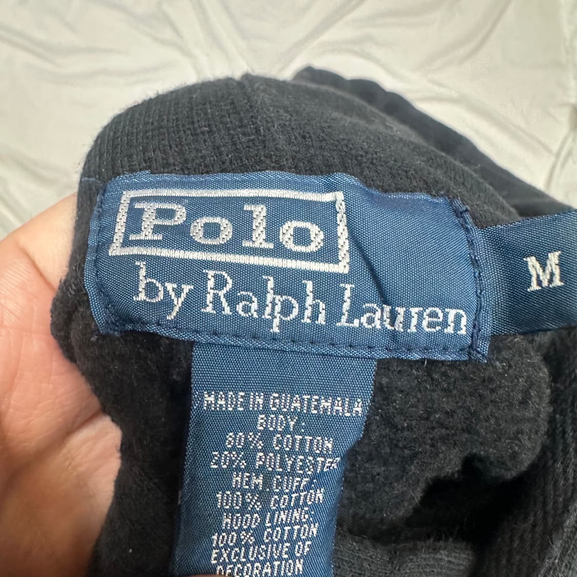 폴로 랄프로렌 빅포니 블랙후드티 M 상품이미지3