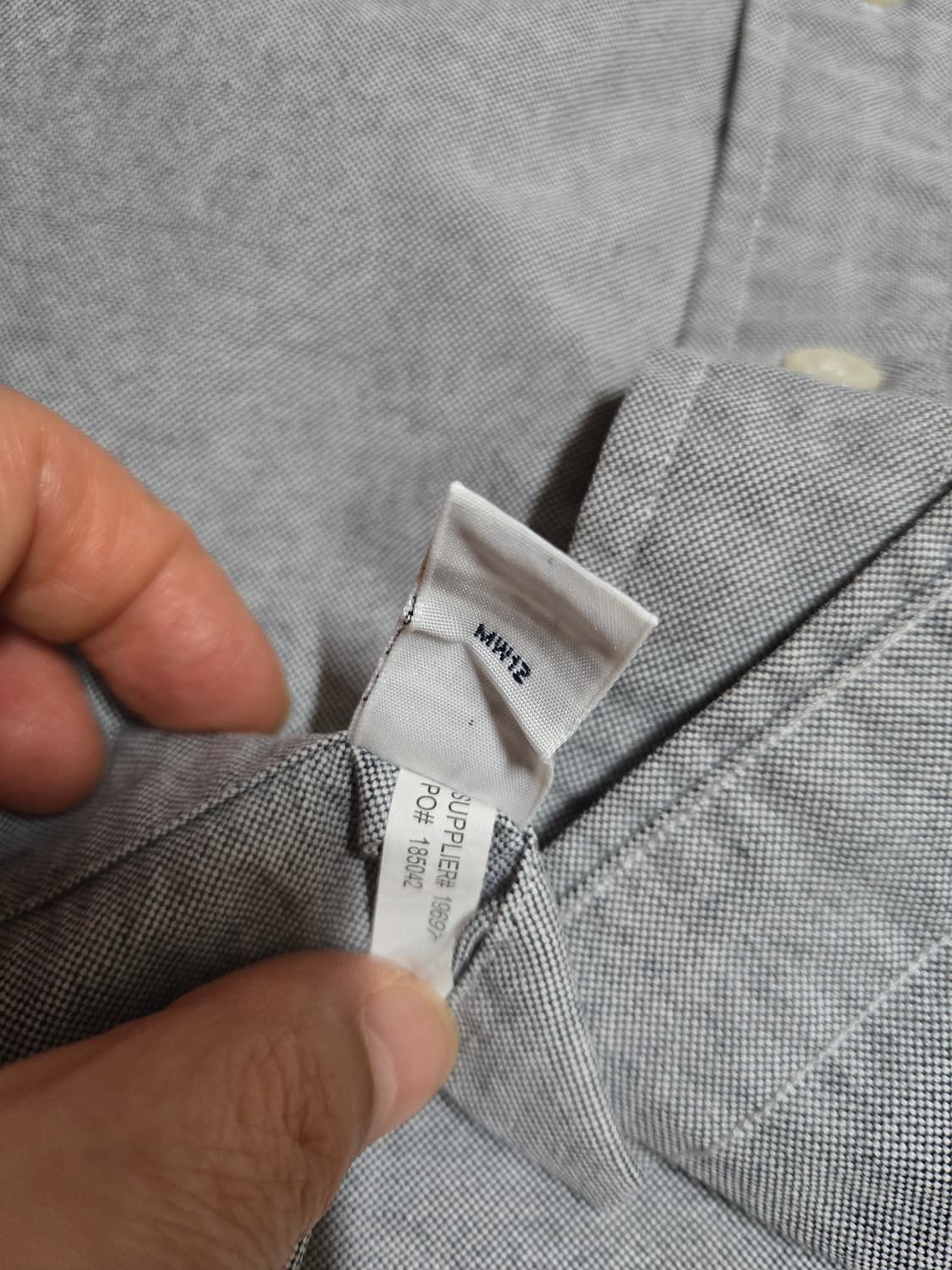 폴로 랄프로렌 신형 그레이 옥스포드 커스텀핏 셔츠 상품이미지9