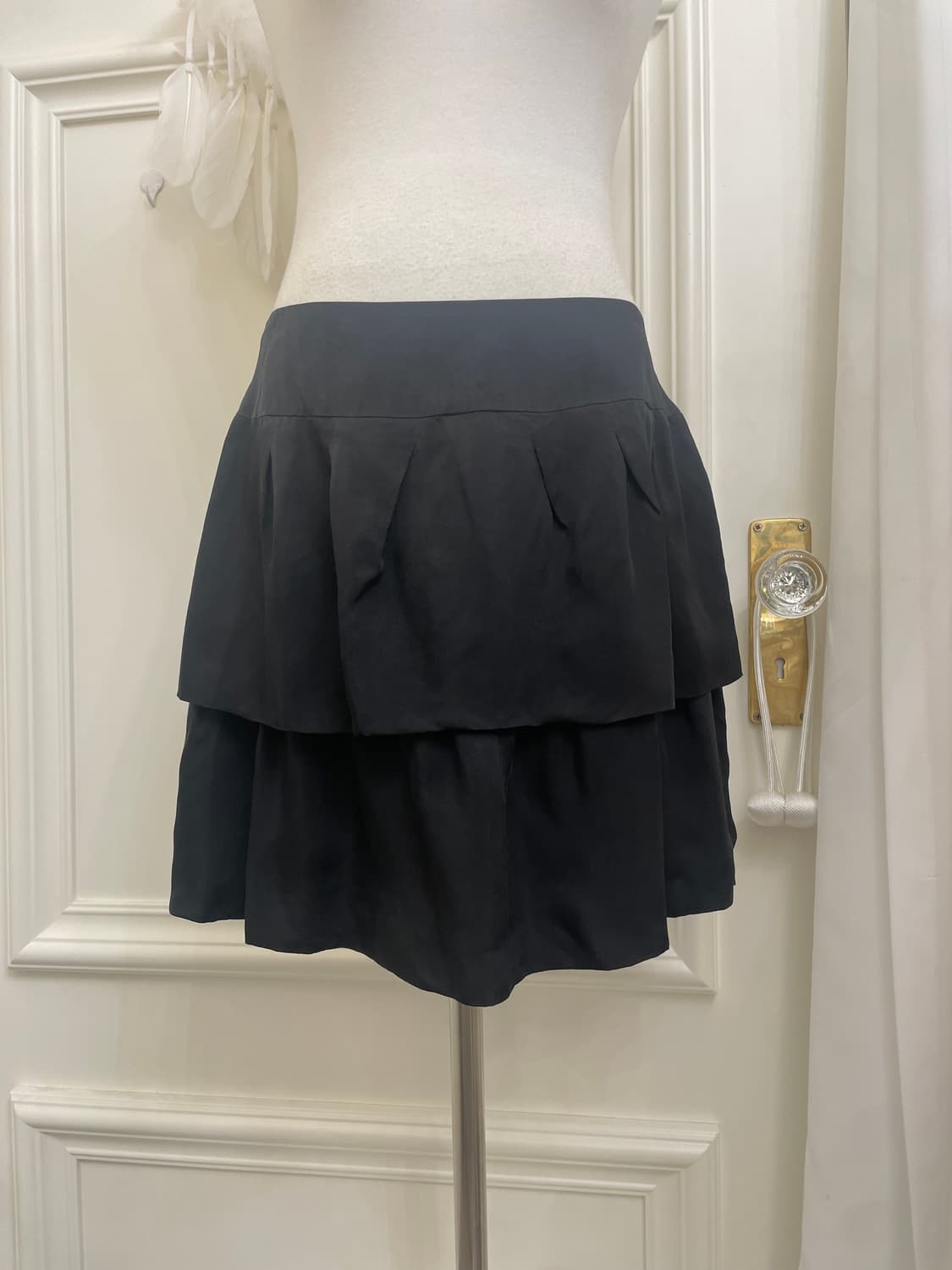 black layered mini skirt(size-M) 상품이미지5