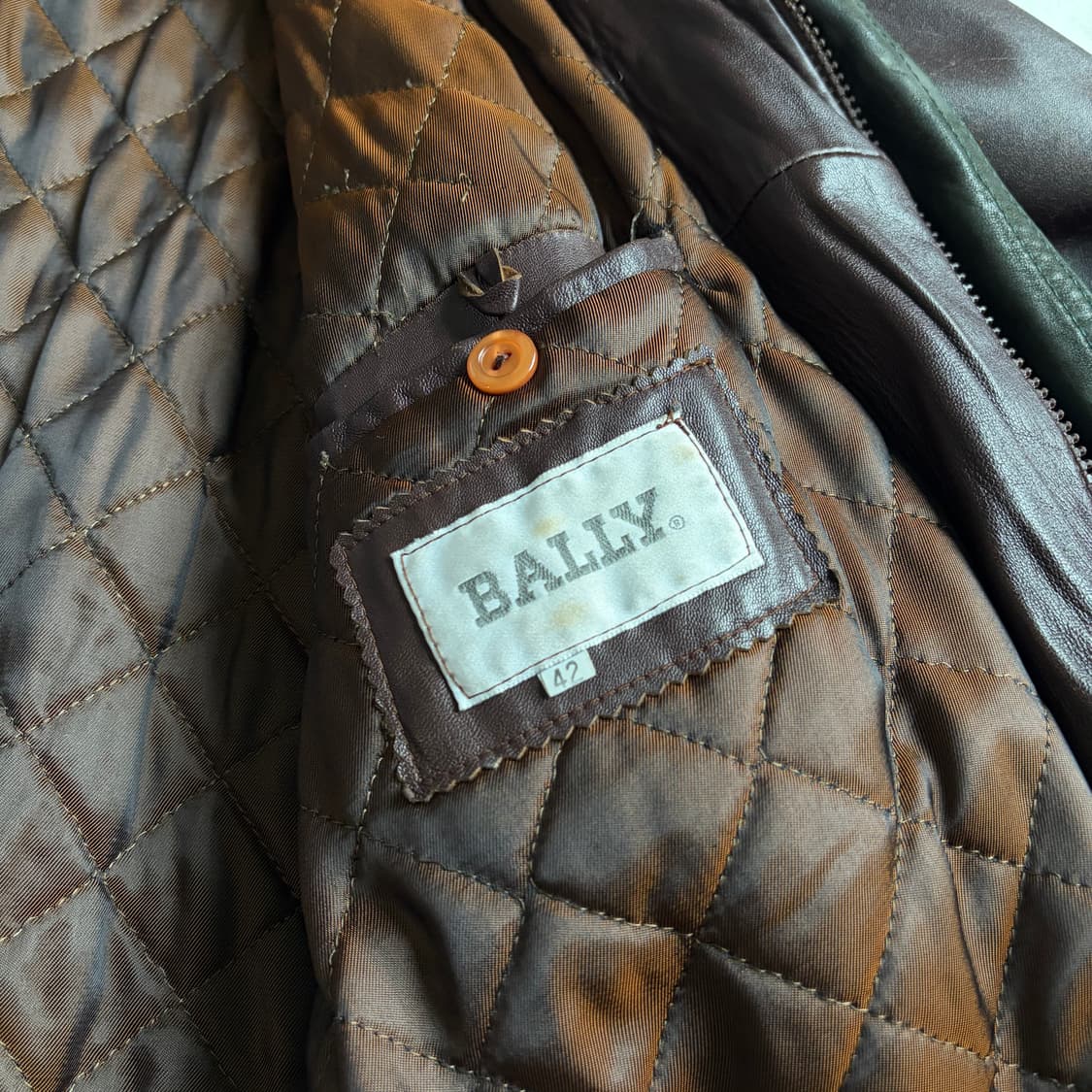 90s Bally 빈티지 A2 리얼 가죽자켓 42 상품이미지6