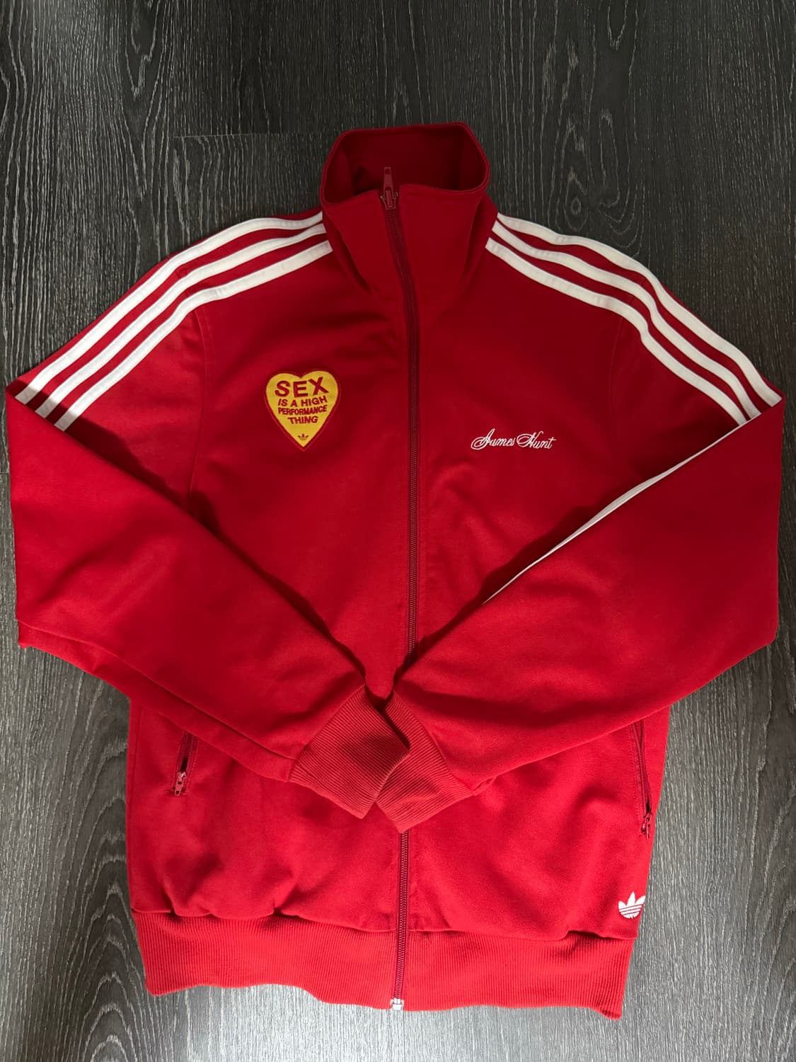 아디다스 레드삼선 제임스헌트 트랙탑 져지자켓 상품이미지1