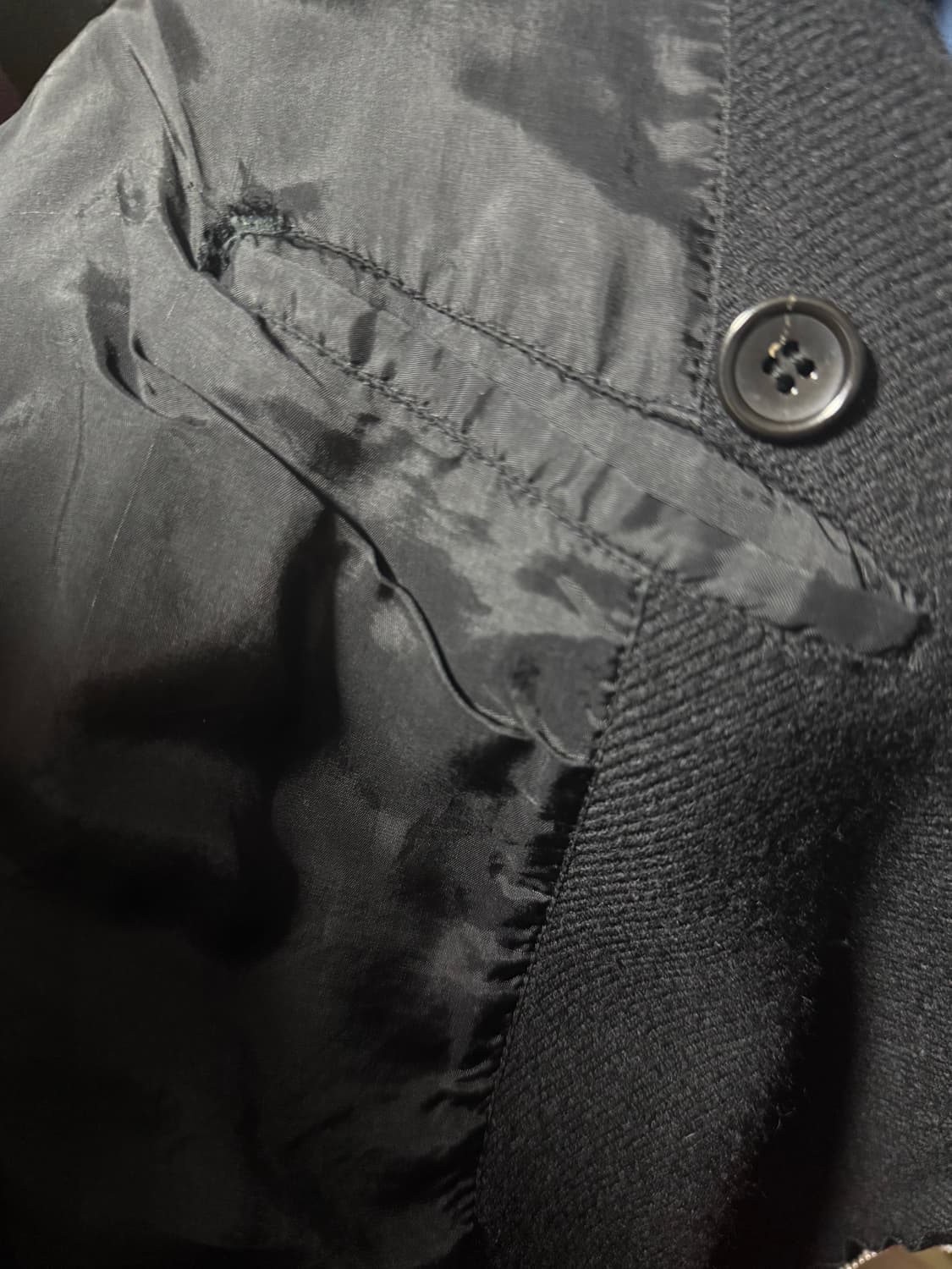 꼼데가르송 블랙 본디지 울 라이더 자켓 상품이미지4