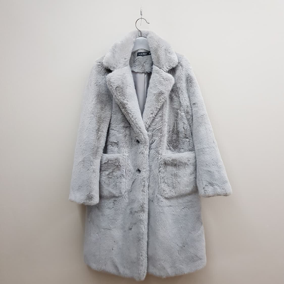 로렌 랄프로렌 그레이 퍼 텍스처 세미루즈 코트 XS사이즈 상품이미지1